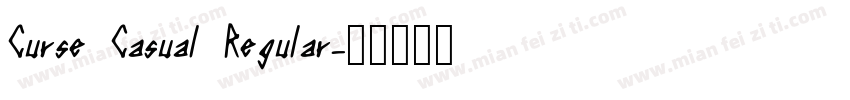 Curse Casual Regular字体转换